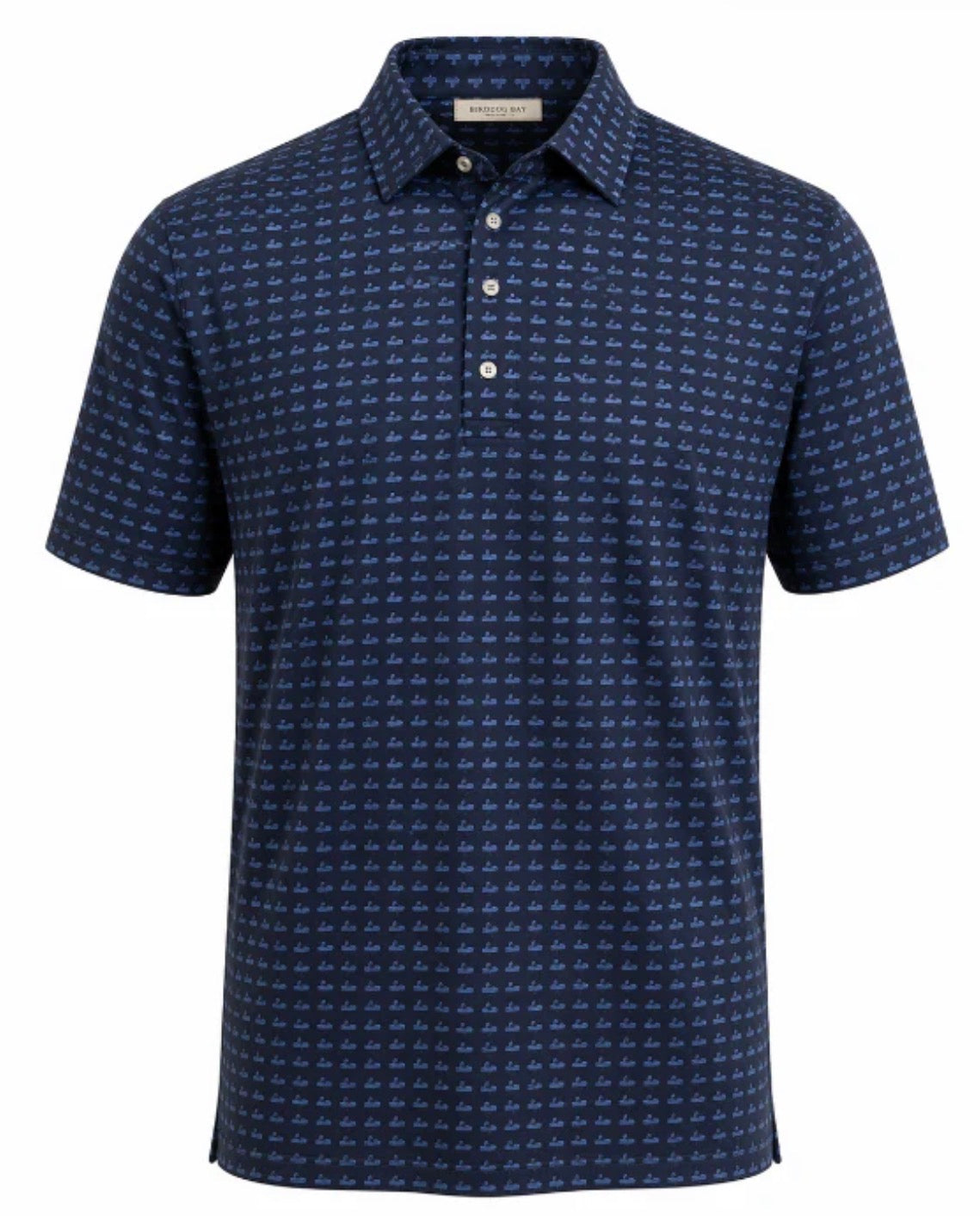 Prairie Oak Duck Chart Polo Blue