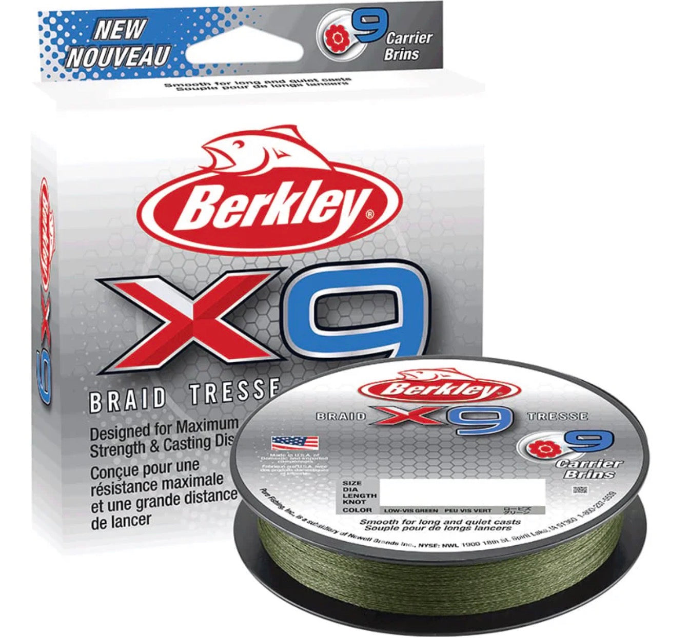 Berkley Braid Tresse 15lbs 164yd low-Vis Green