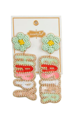 Mudpie Easter Beaded Earrings