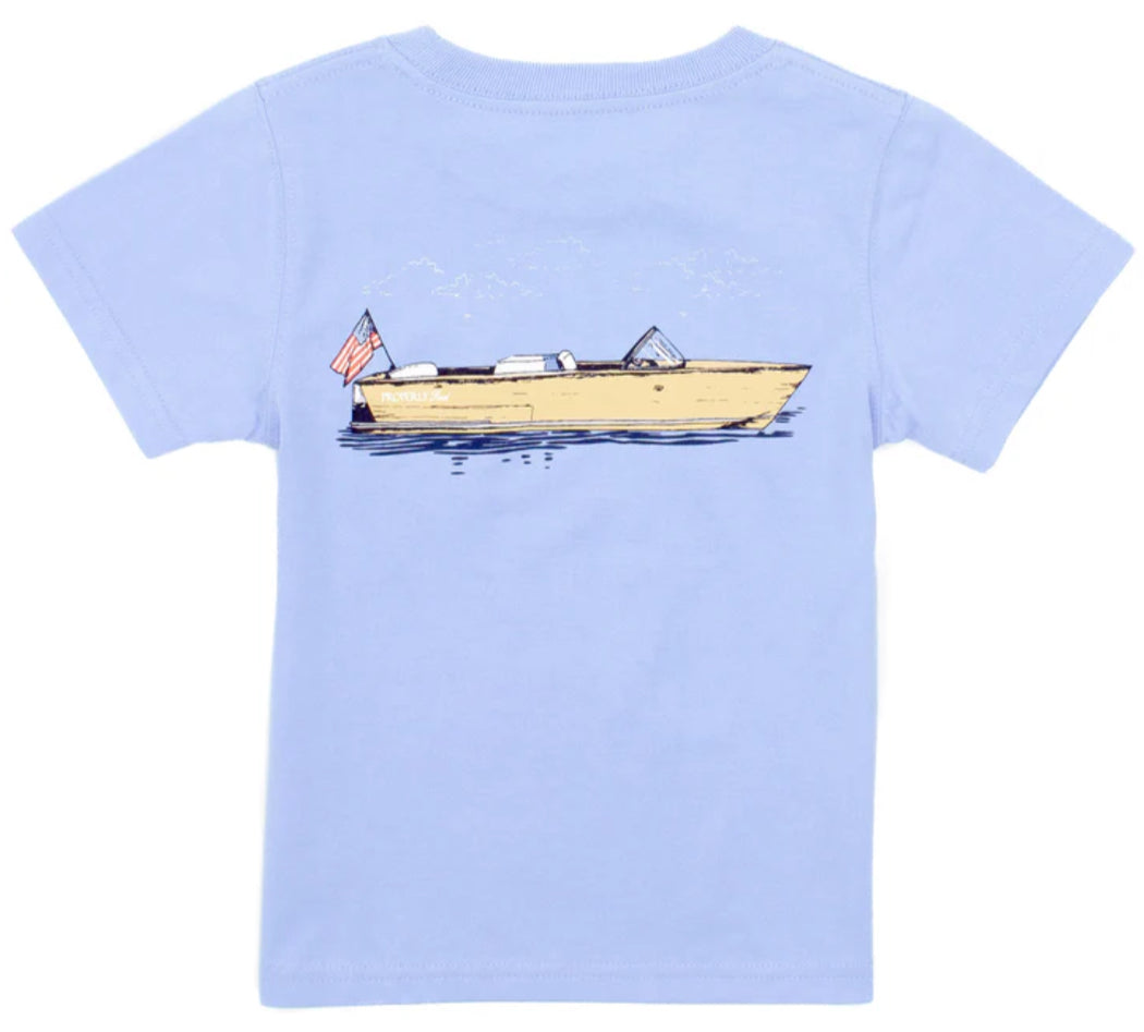 Properly Tied Boys Boating Tradition SS Light Blue