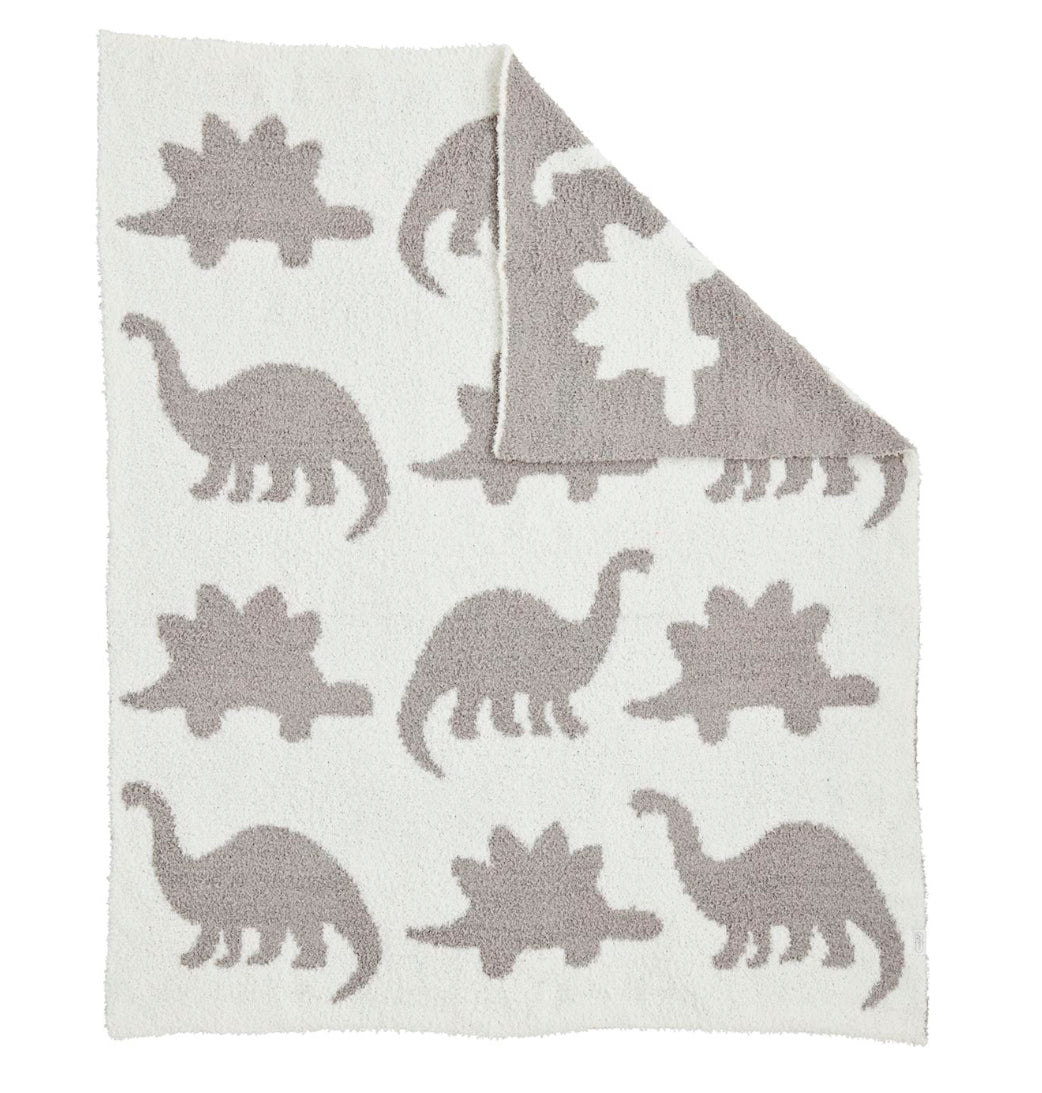 Mudpie Chenille Dino Blanket