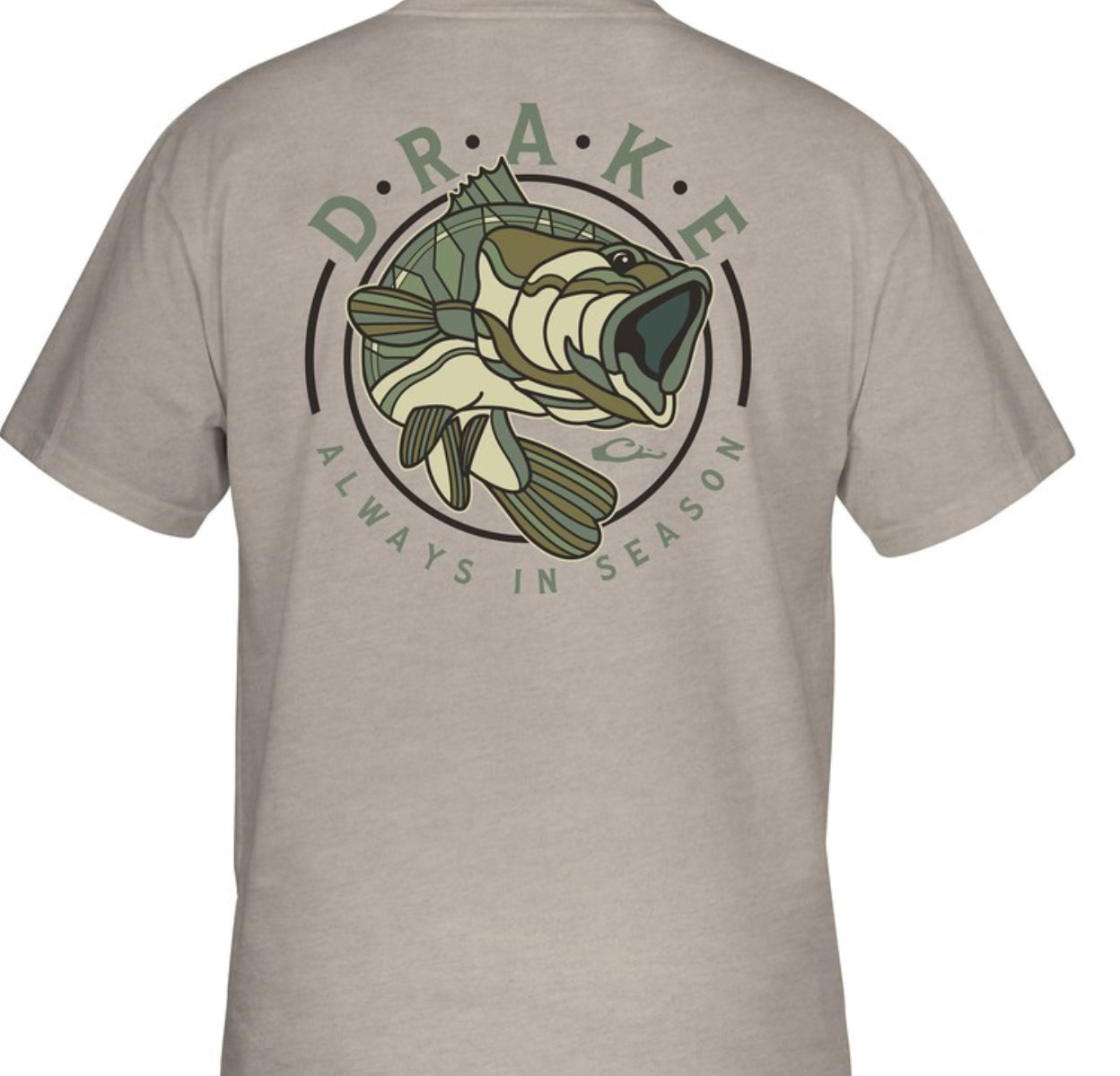 Drake Retro Bass Tee SS Cobblestone Light Heather