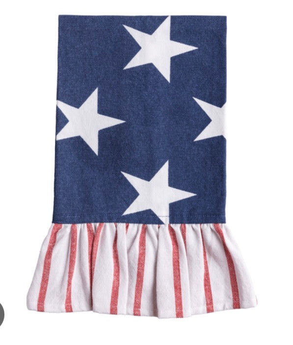 Mudpie Stars Stripe Americana Towel