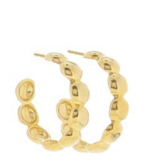 Jane Marie 18K Gold Plated Bubble Hoop Earring