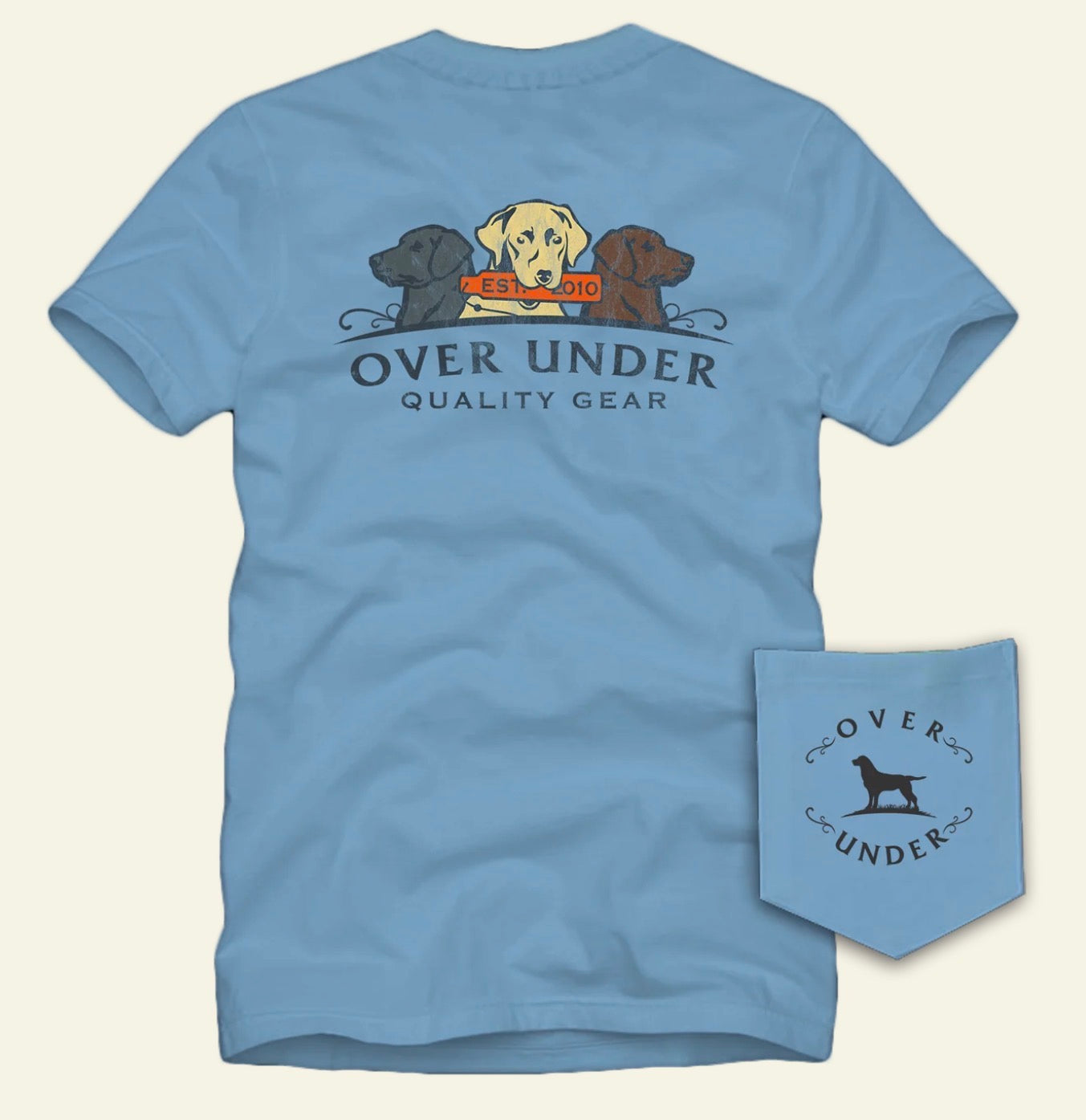 Over Under S/S LAB TRIO T-SHIRT AZURE