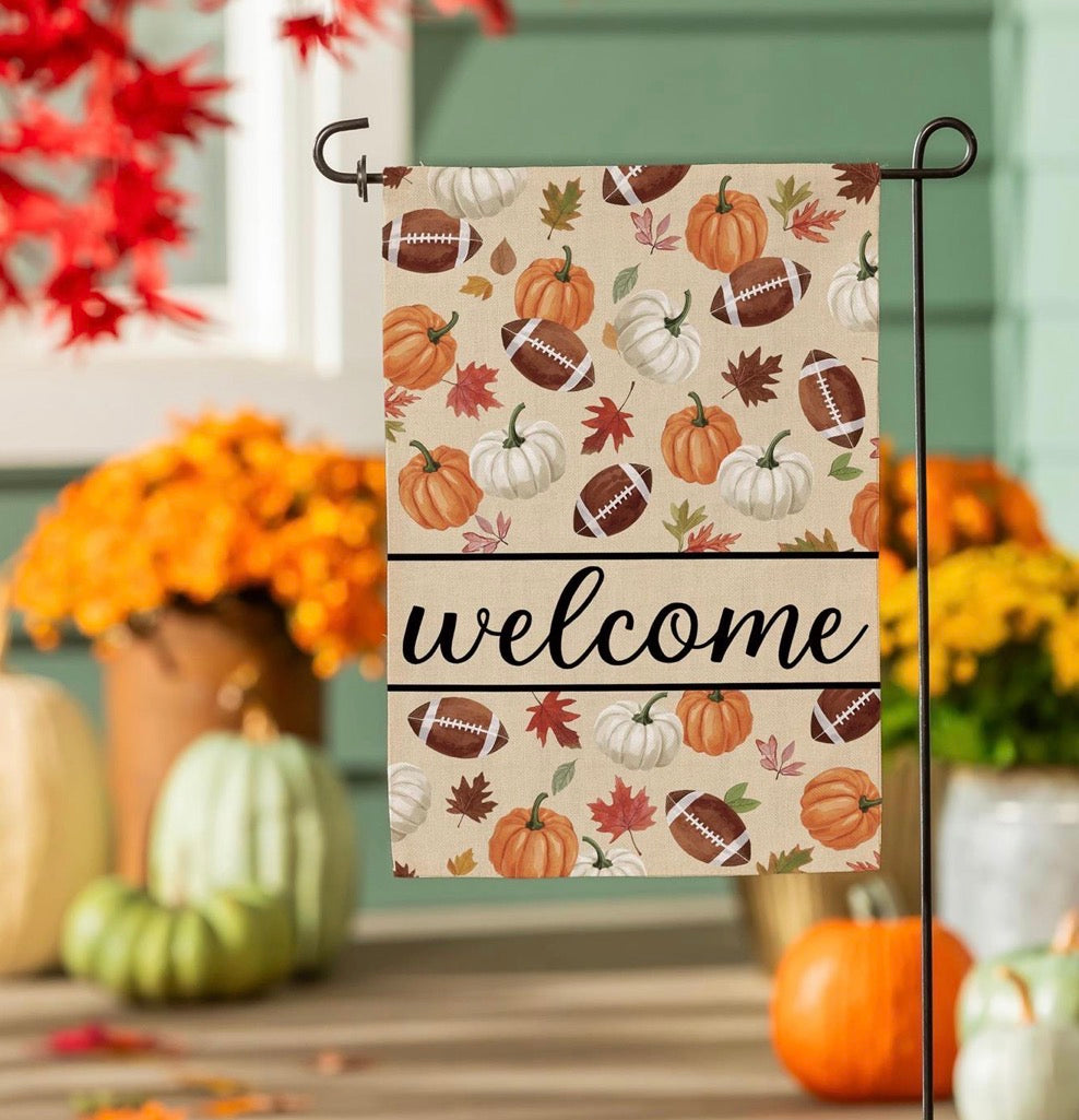 Evergreen Game Day Welcome Burlap Flag, Garden: BF72ZGF25