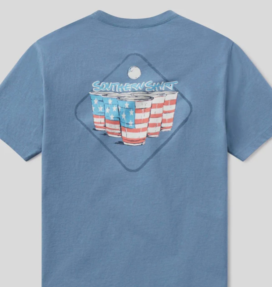 Southern Shirt Company USA Pong Tee SS Nautical Blue