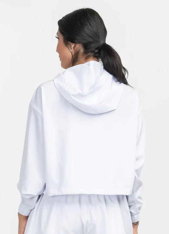 Southern Shirt Company Hybrid Cropped Hoodie Bright White