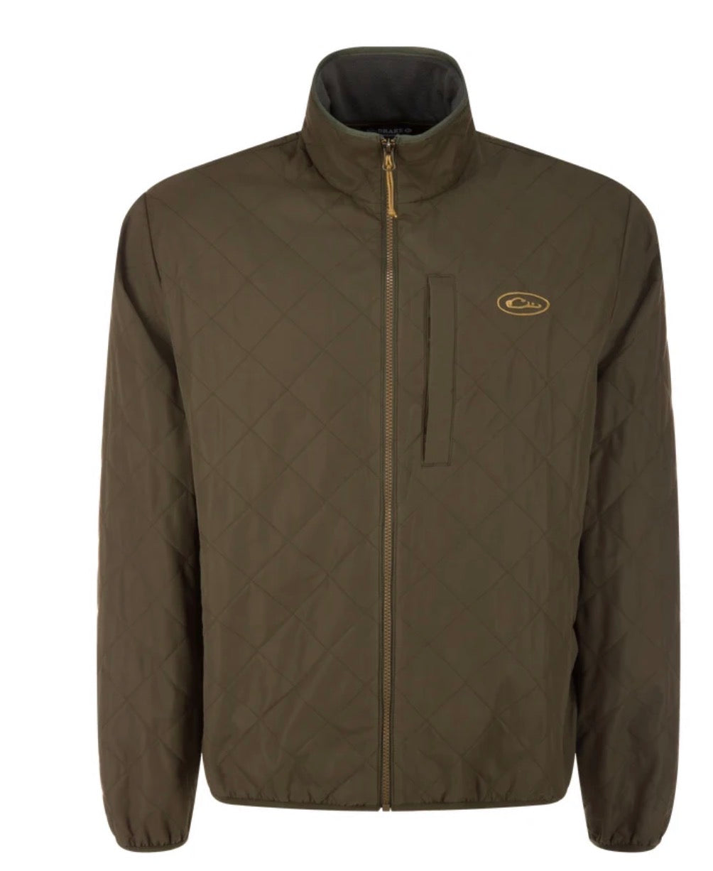 Drake Quilted Jacket Forest Olive