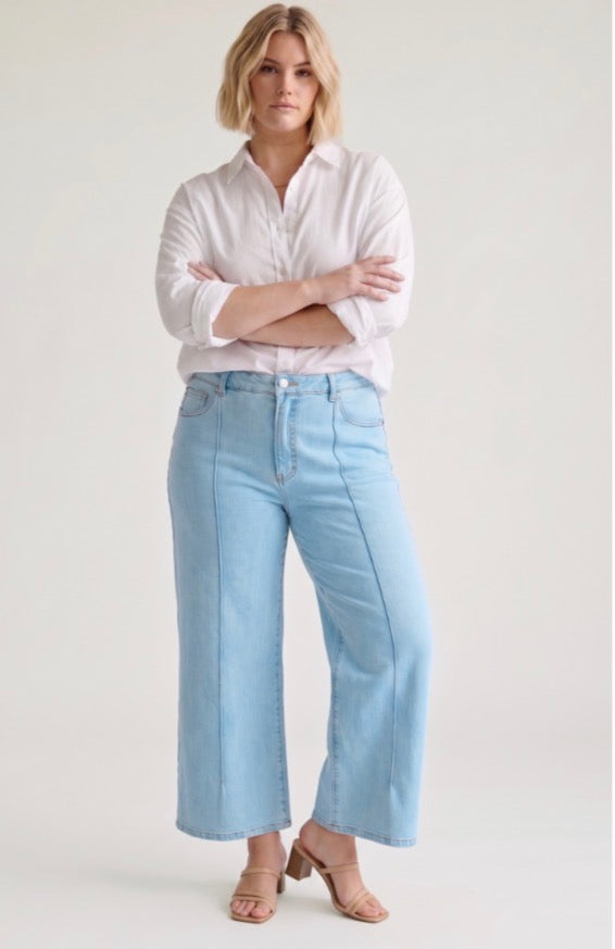 Bleux Plus Tummy Control Light Wash Straight Jeans