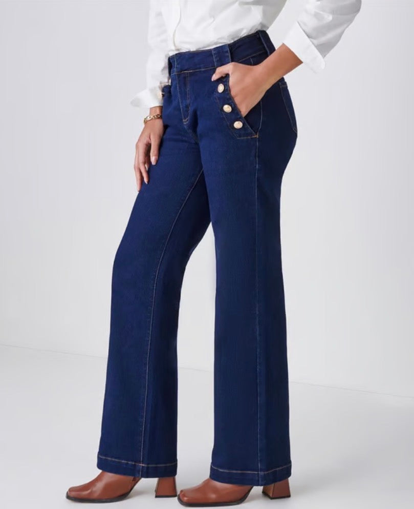 CHARLIE PAIGE Denim Pant, Dark Blue
