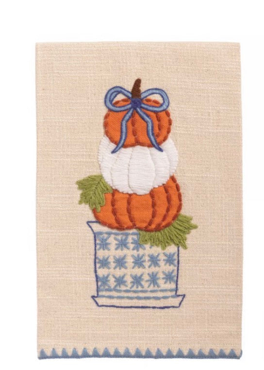 Mudpie Stacked Applique Topiary Towel