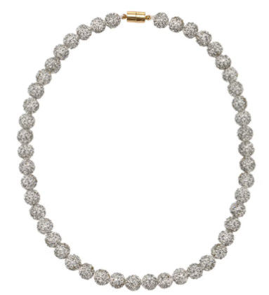 Jane Marie Kids White Bling Disco Ball Beaded Necklace
