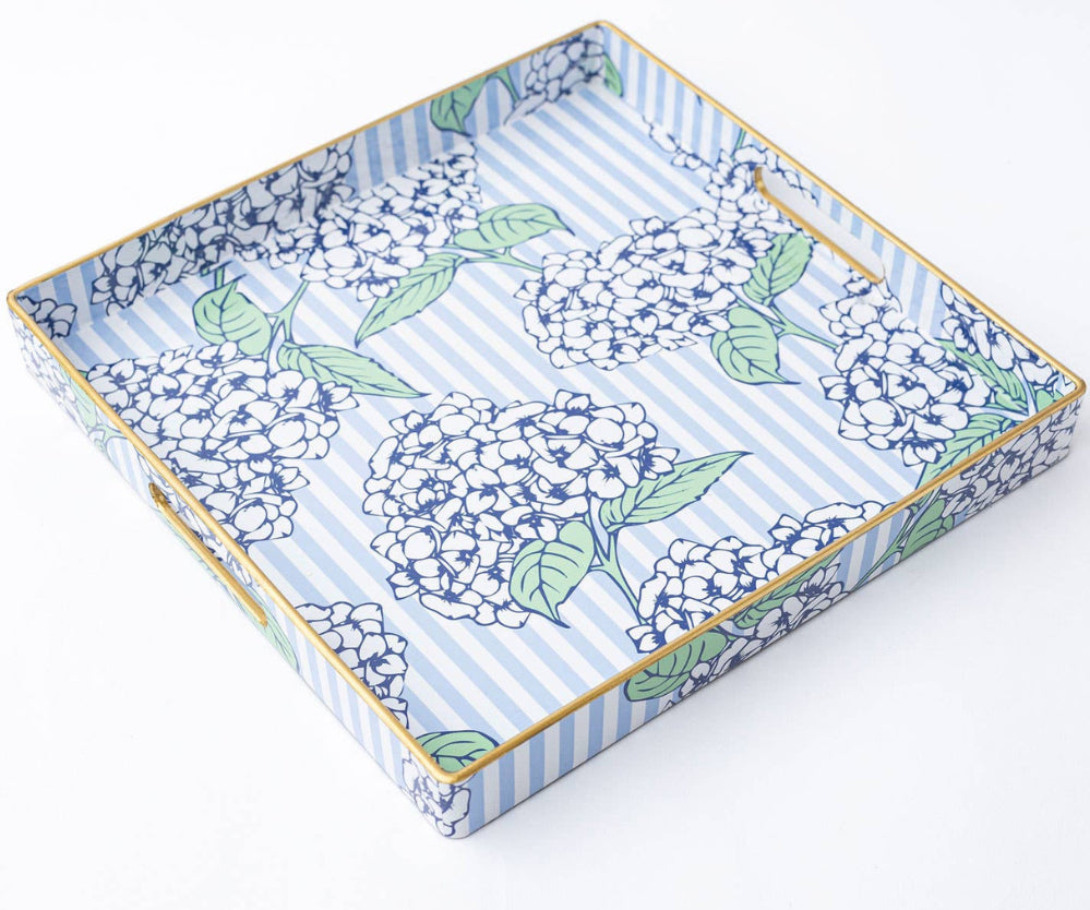 8 Oak Lane Square Tray Hydrangea Stem