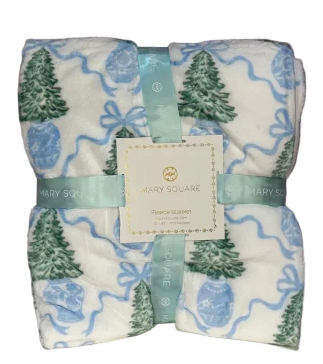 Mary Square Winter Pines Blanket