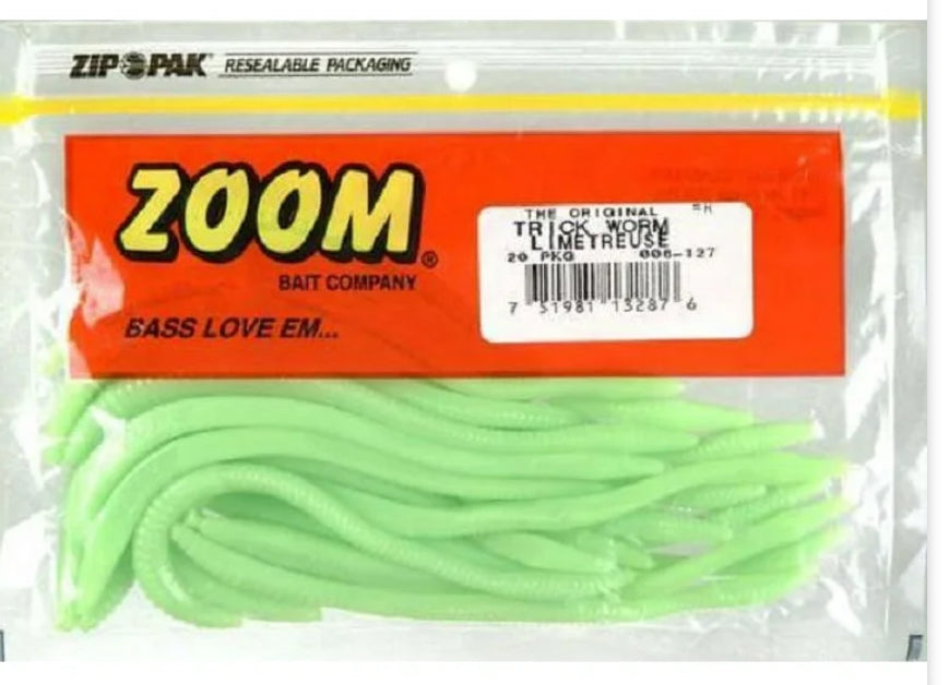 Zoom Super Salt Plus Trick Worm Limetreuse
