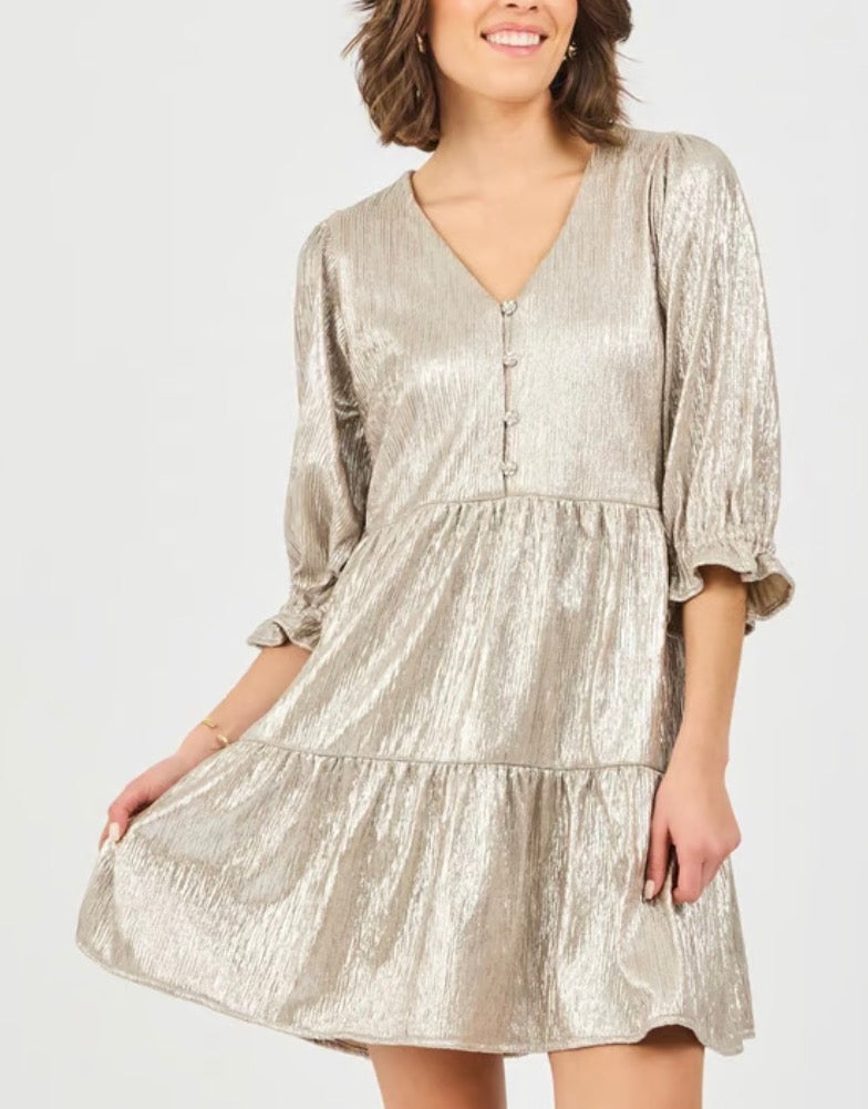 Mary Square Raya Champagne Dress