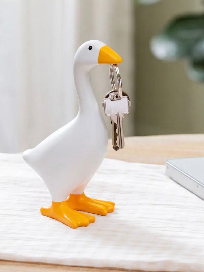 Evergreen Gordy the Goose Tabletop Resin Statue with Magnetic Beak, 8"H