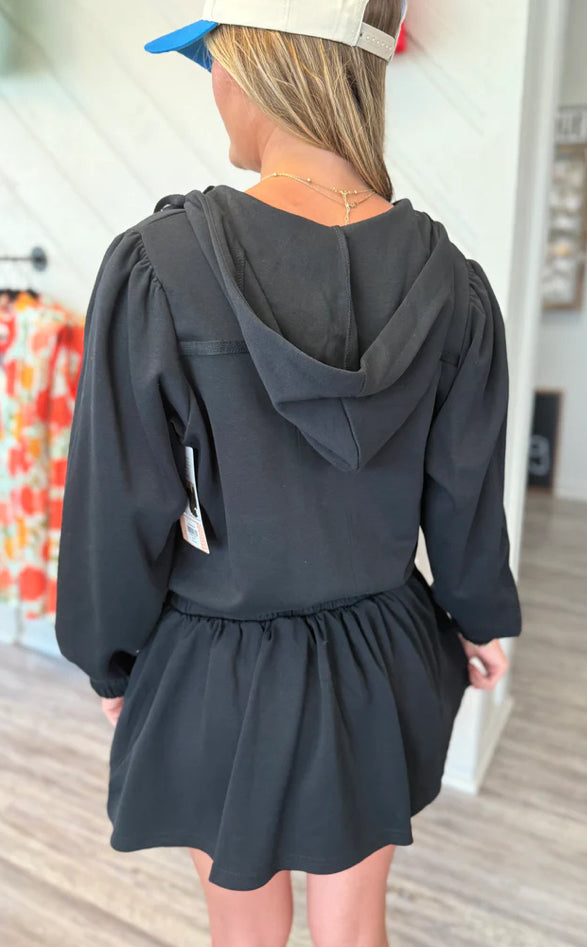 Jadelynn Brooke Jet Setter Hoodie Skort Dress Midnight
