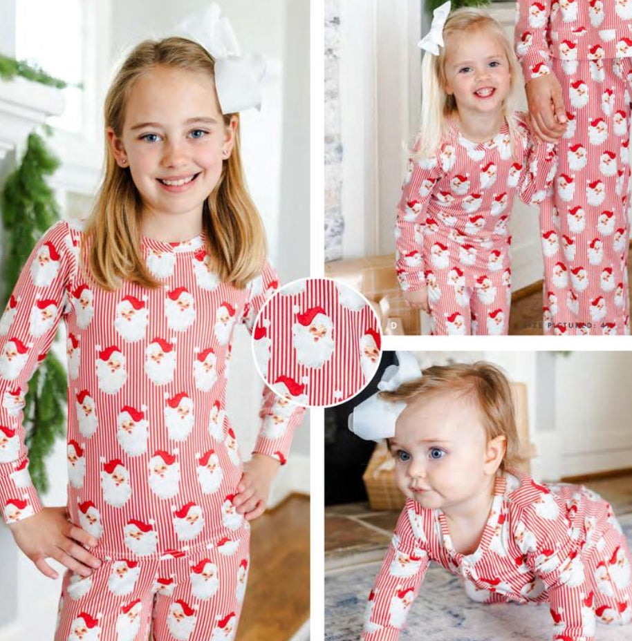 Mary Square Santa Baby Red Baby PJ Set