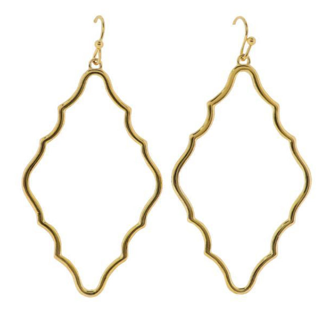 Jane Marie 18K Gold Plated Gold Open Filagree Earrings