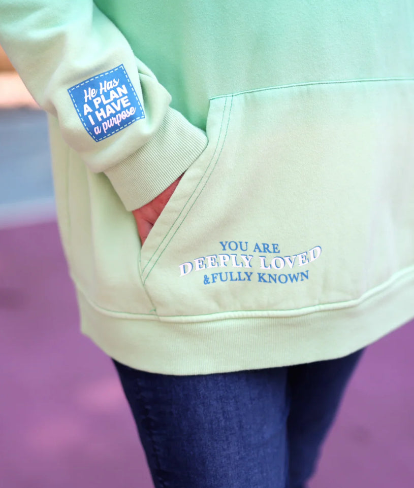 Jadelynn Brooke Be The Reason - Dip Dye Oversized Hoodie Green