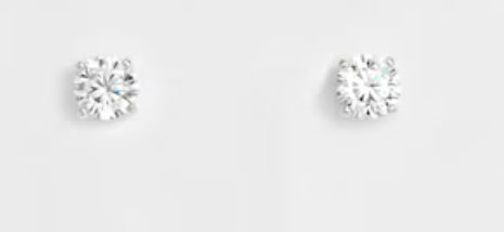 Periwinkle Cuties Earrings CZ Stud In Silver