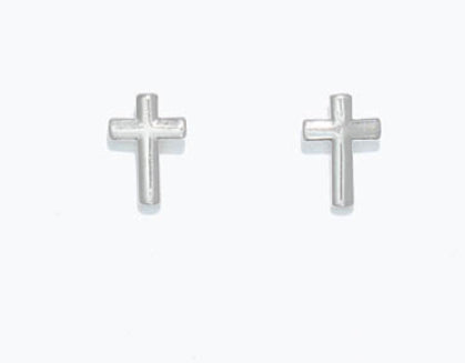 Periwinkle Cuties Earrings Classic Silver Crosses