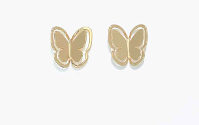 Periwinkle Cuties Earrings Gold Cutout Butterflies