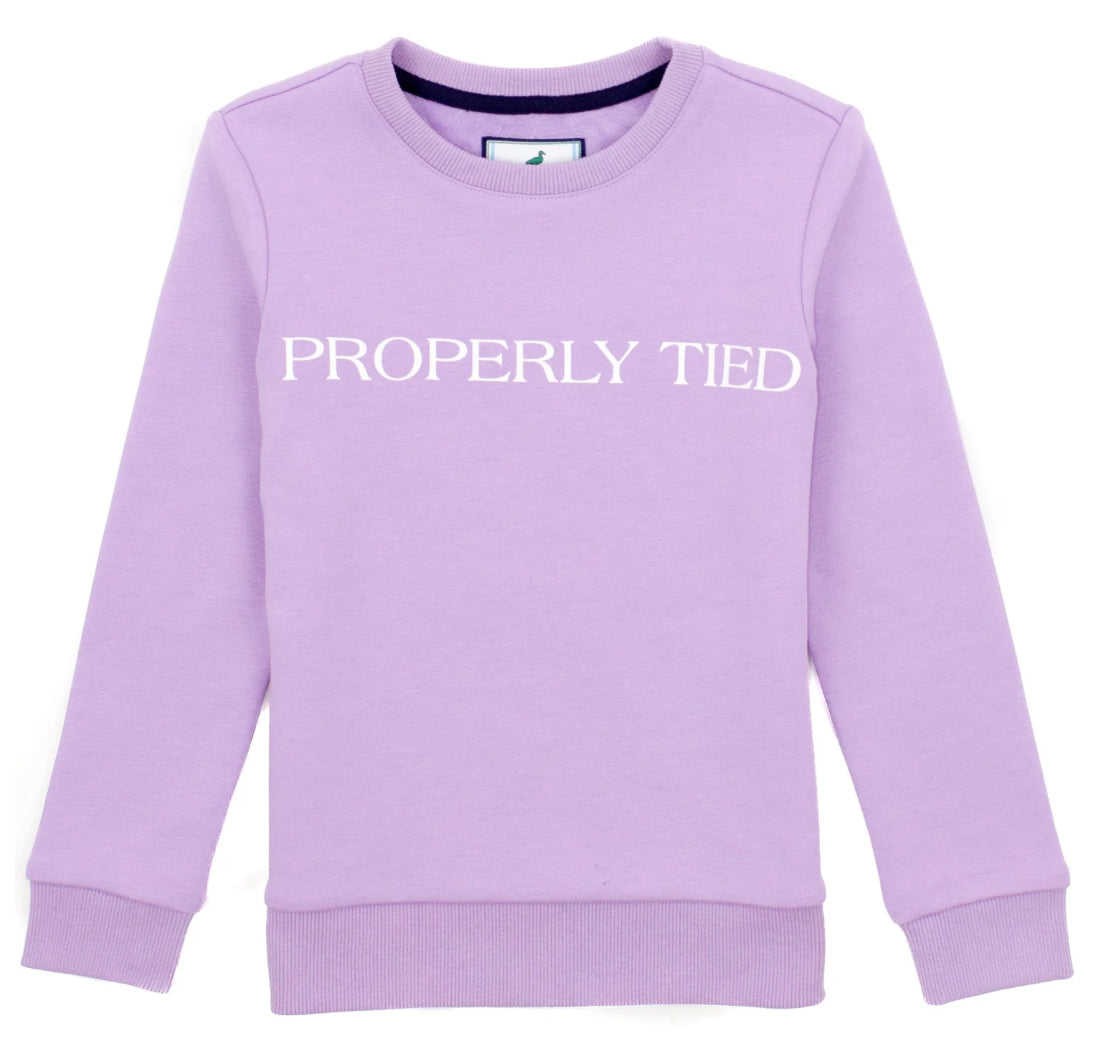 Properly Tied Girls Laurel Crew Lilac