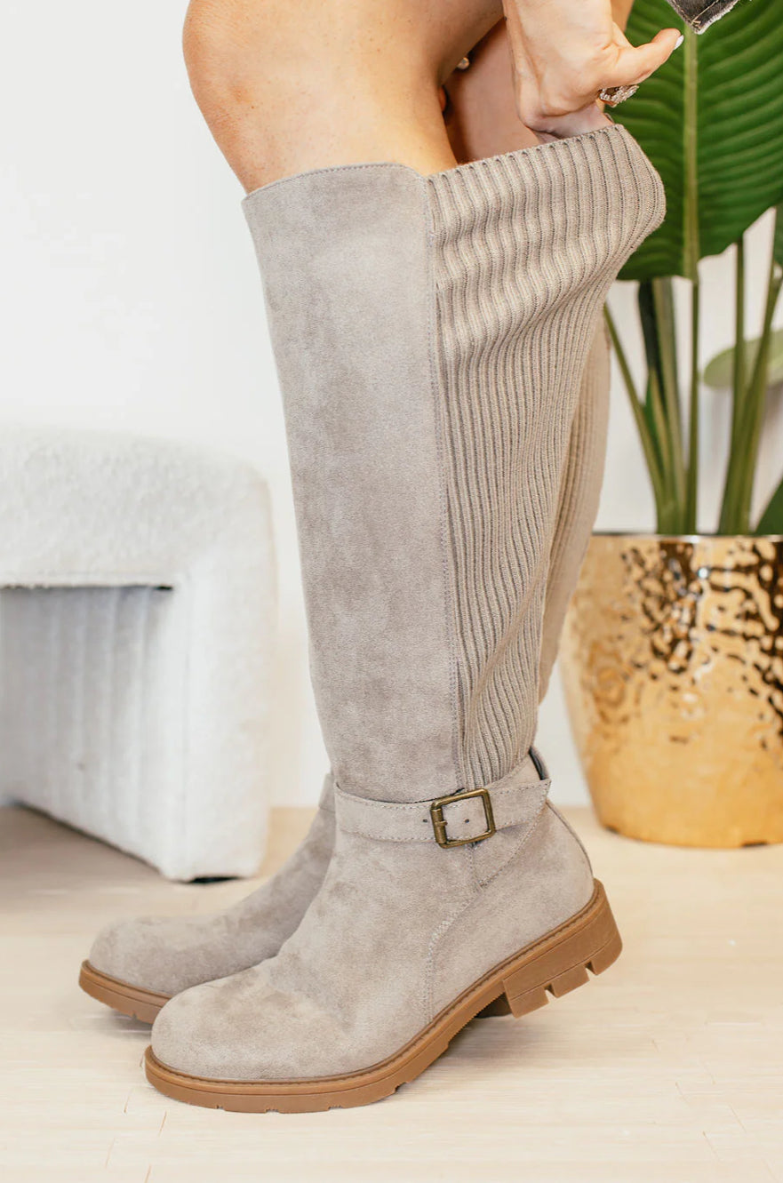 Corky Hay There Grey Faux Suede