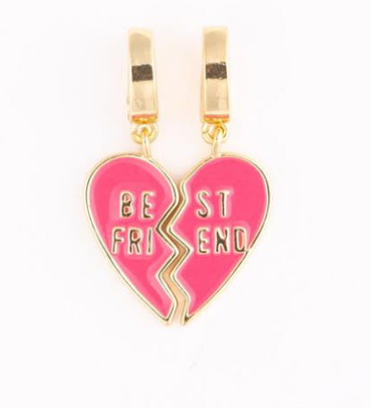 Michelle McDowell Pink Heart Friends Charm
