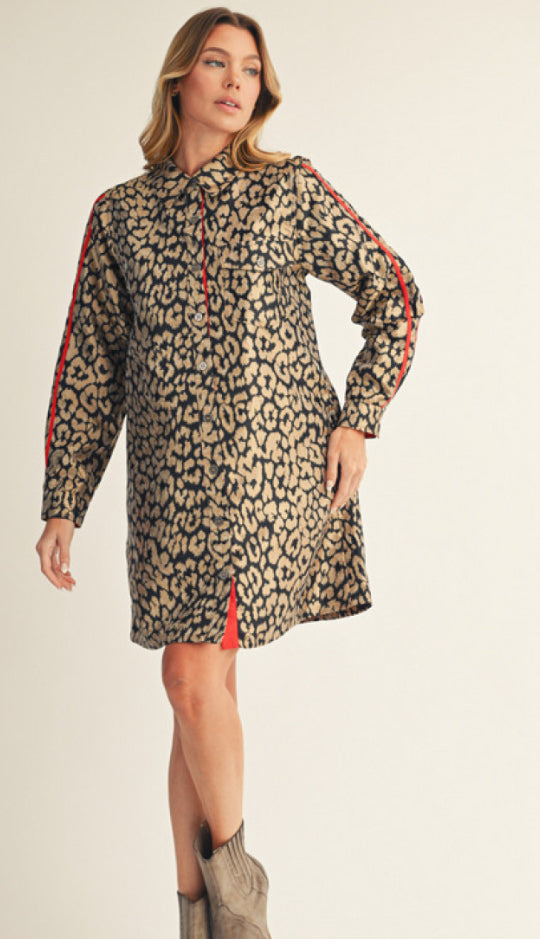 Jodifl Red Animal Print Dress