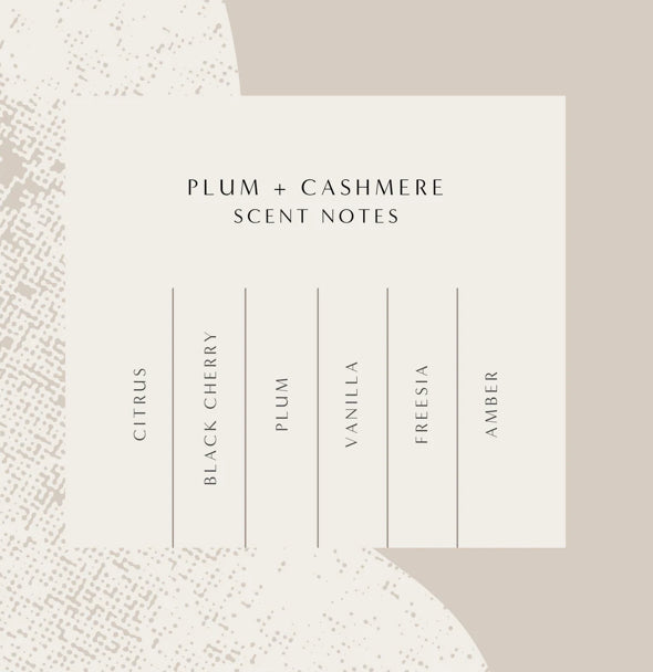 Roam Homegrown Plum Cashmere Luxe Soy Candle, Cream