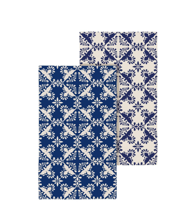 Evergreen Quick Dry Kitchen Towel Blue Coastal