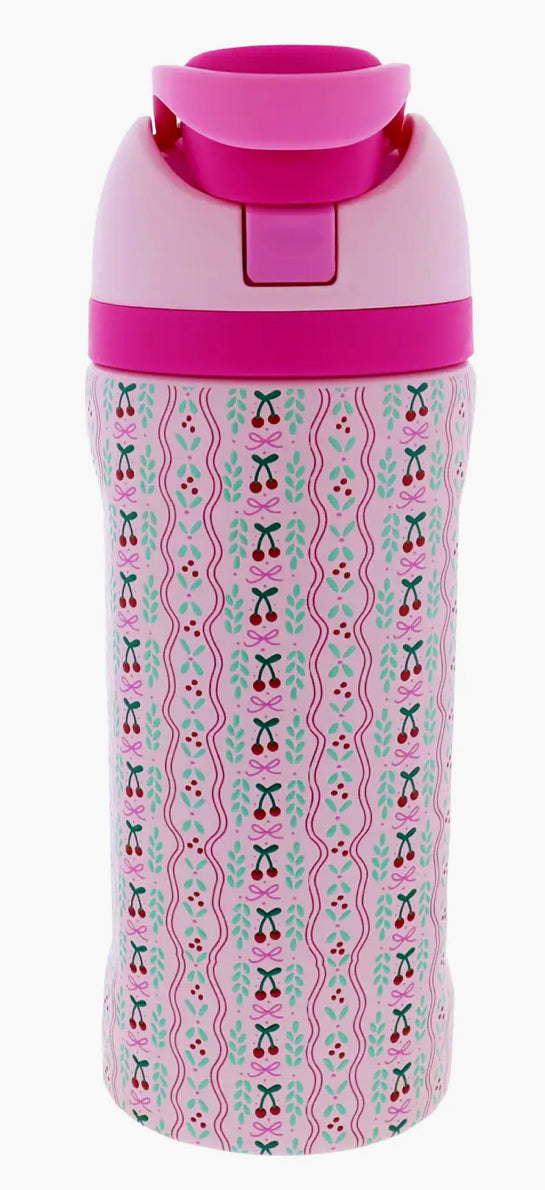 Jane Marie Wholesale Kids Cherry on Top 16 Oz. Water Bottle With Straw Cap