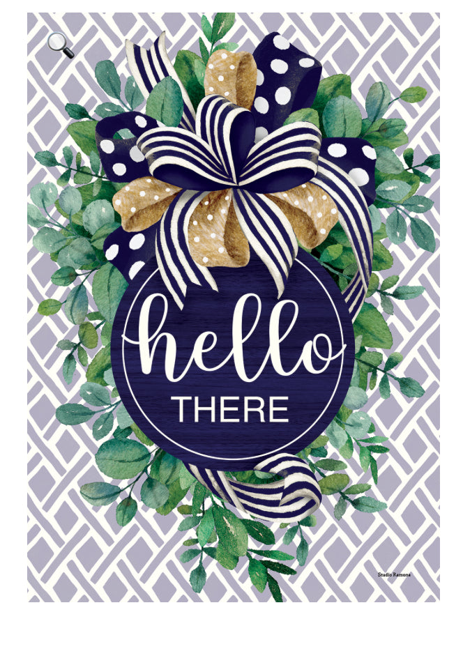 Custom Decor Eucalyptus on Navy-Flag by Studio Ramona