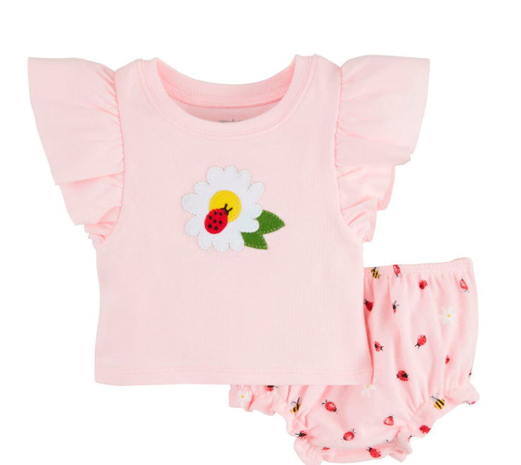 MUD PIE DAISY PINAFORE SET