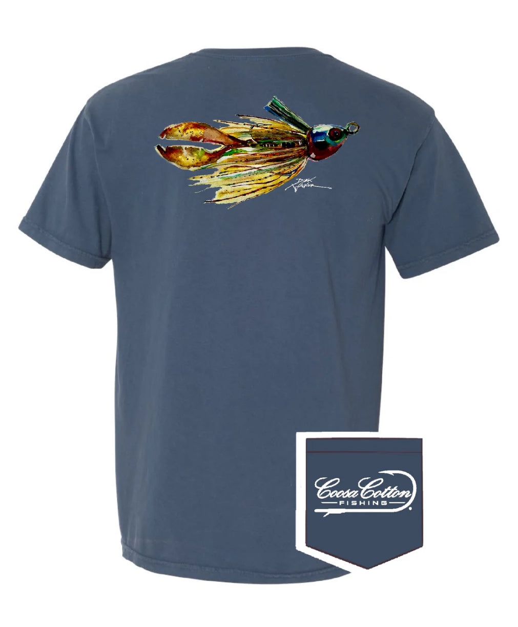 Coosa Cotton SHORT SLEEVE POCKET TEE | DIRK WALKER JIG | VINTAGE NAVY