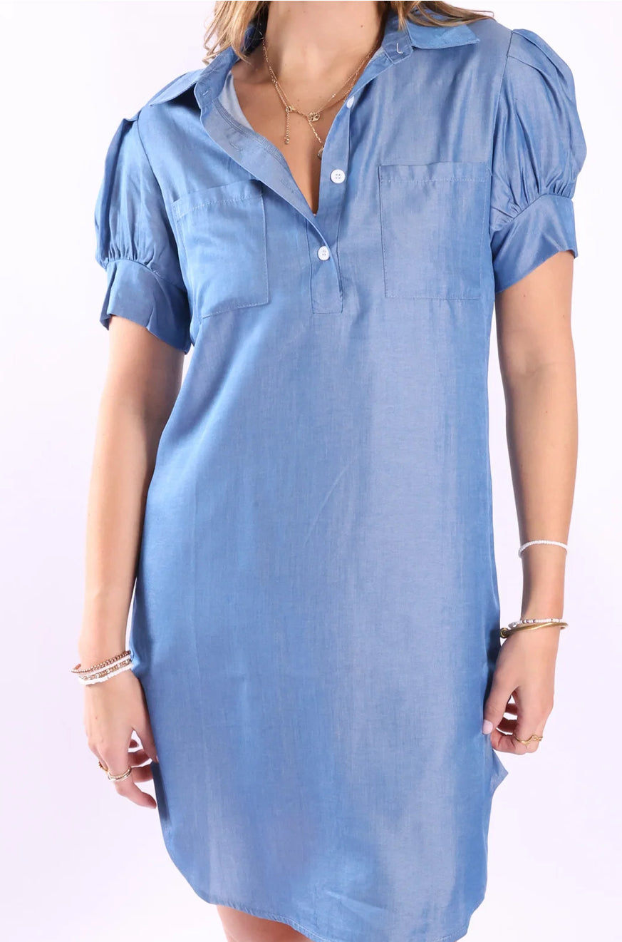 Top It Off Lilian’s Dress Medium Wash Denim