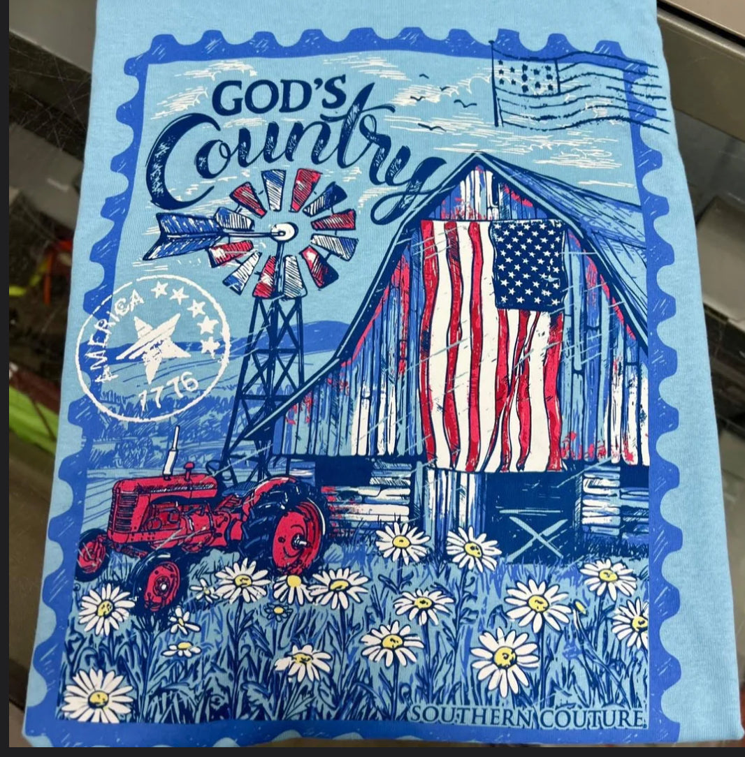 Couture Tee Company SC Classic Gods Country Barn Sky