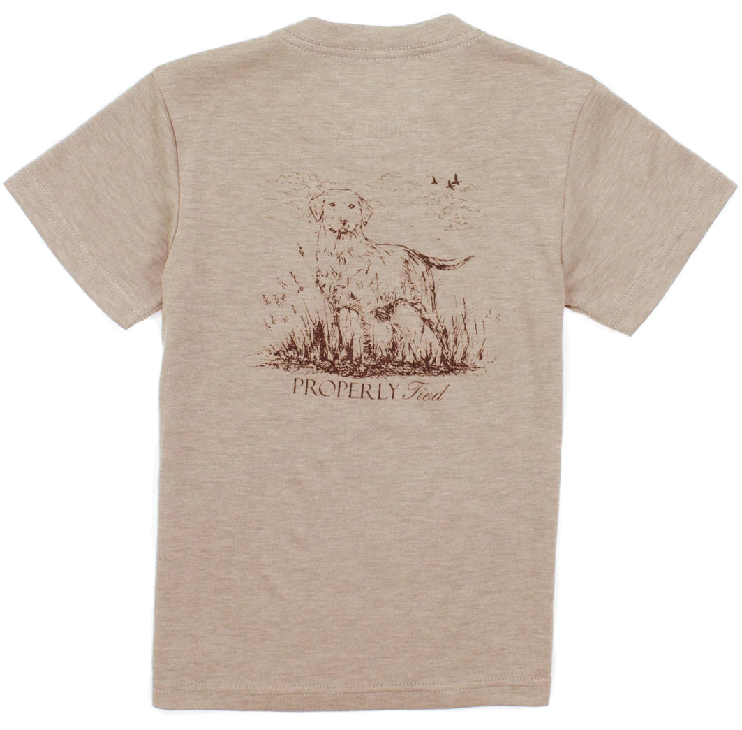 Properly Tied Boys Portland Pocket Tee SS Labrador Sand