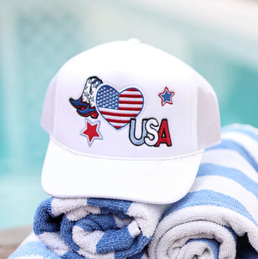 Jadelynn Brooke Patriotic White Hat