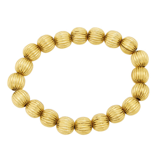 Alex Carol Gold Ball Vintage Pumpkin Bead 6mm