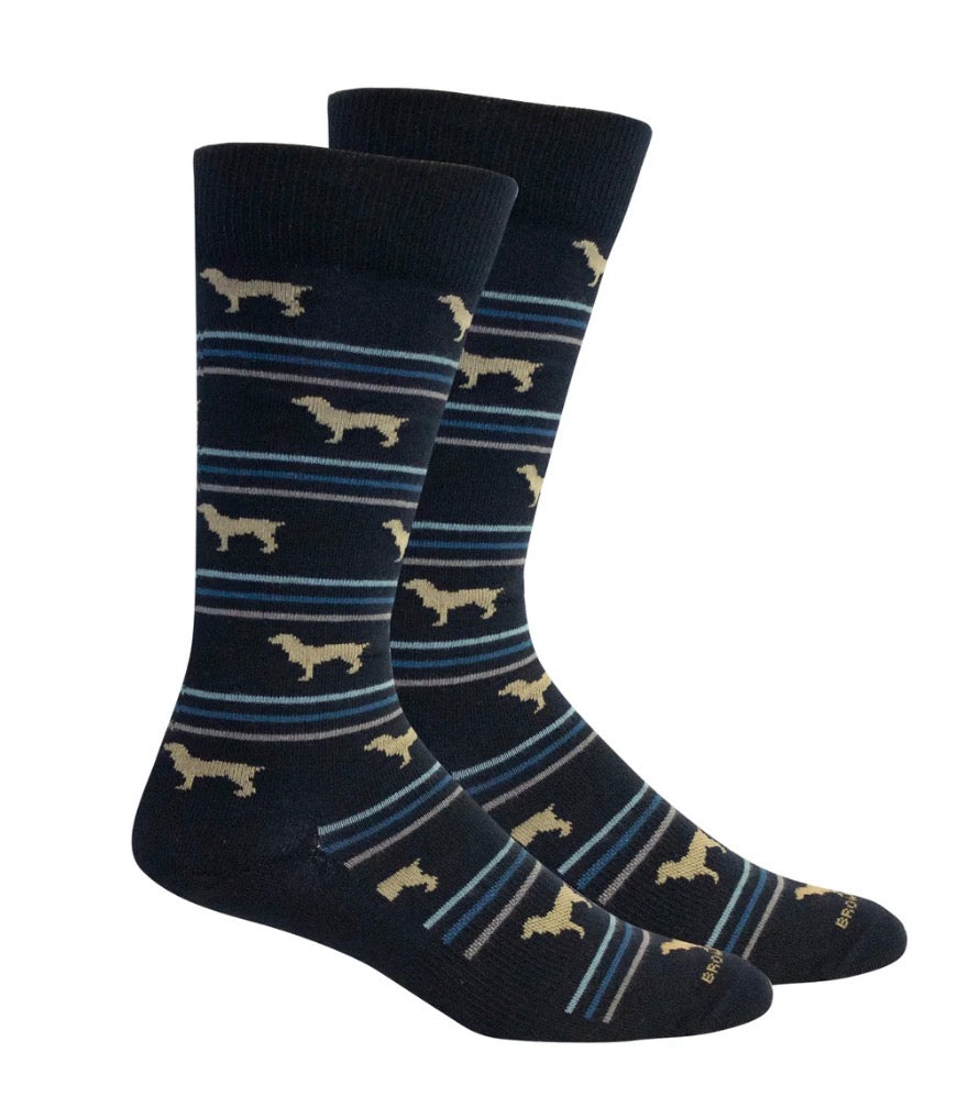 Brown Dog Boykin Stripe Navy Sock
