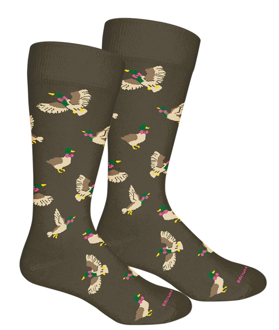 Brown Dog Preppy Duck Sage Socks
