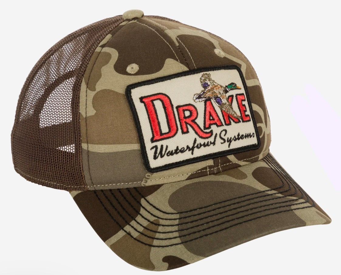 Drake Square Patch Foam Front Ball Cap OS Timber OSFM