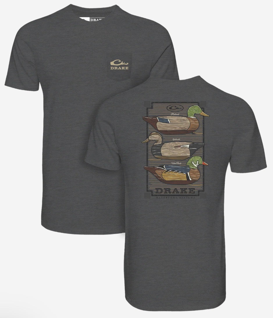 Drake Vintage Decoy Stack T SS Graphite Heather