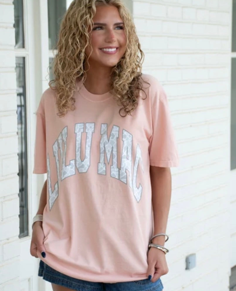 Lulu Mac Grey Camo Comfort Color Peachy