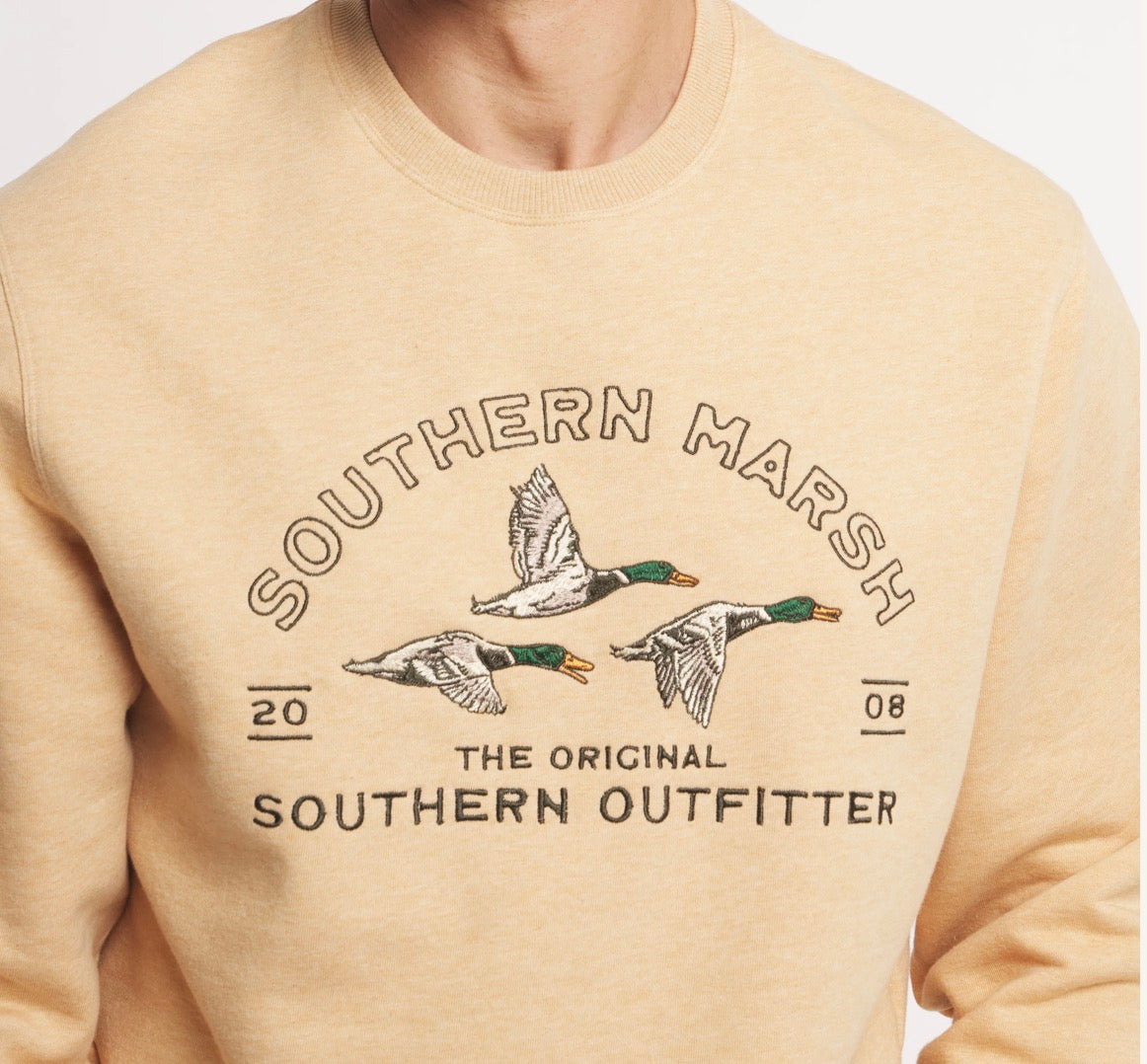 Southern Marsh Searcy Heather Sweatshirt Khaki